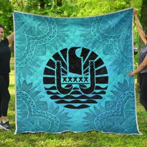 Tahiti Turquoise Premium Quilt A20  Quilt